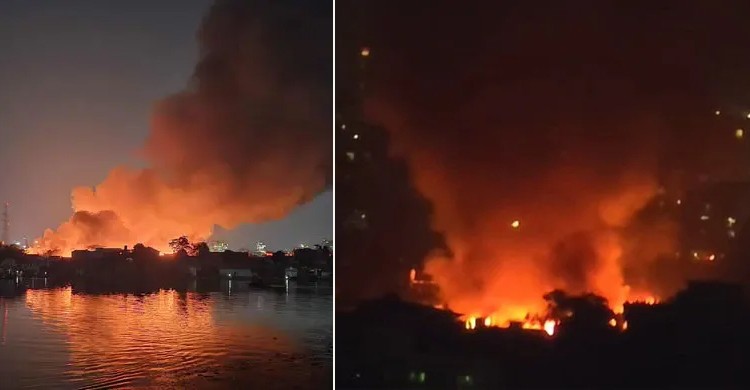 কড়াইল বস্তিতে ভয়াবহ আগুন, নিয়ন্ত্রণে ফায়ার সার্ভিসের ১৬ ইউনিট