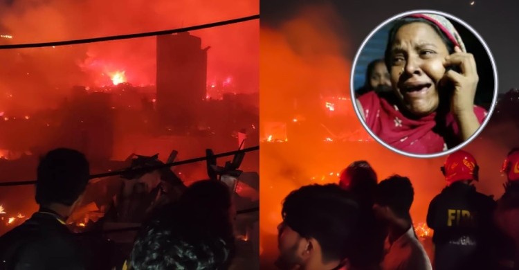 কড়াইল বস্তিতে আগুন: ‘মাসে মাসে কিস্তি দিতে হয়, আগুনে সব ছাই হয়ে গেল’
