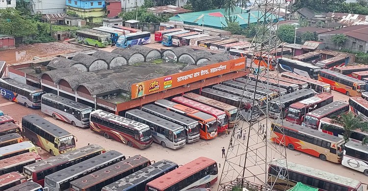 বিক্ষোভ ও পাল্টাপাল্টি কর্মসূচিতে ময়মনসিংহ-ঢাকা রুটে বাস চলাচল বন্ধ