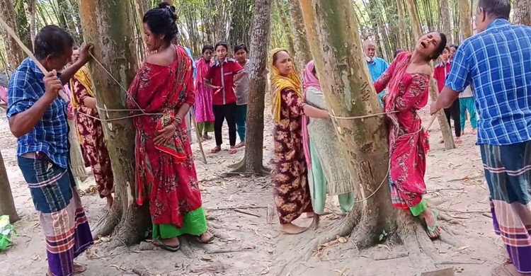 করলা চুরির অভিযোগে স্ত্রীকে গাছে বেঁধে পেটালেন স্বামী, ভিডিও ভাইরাল