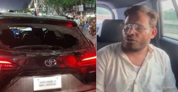সিরাজগঞ্জে বিএনপির এমপি আয়নুল হকের গাড়িবহরে হামলা, ভাঙচুর