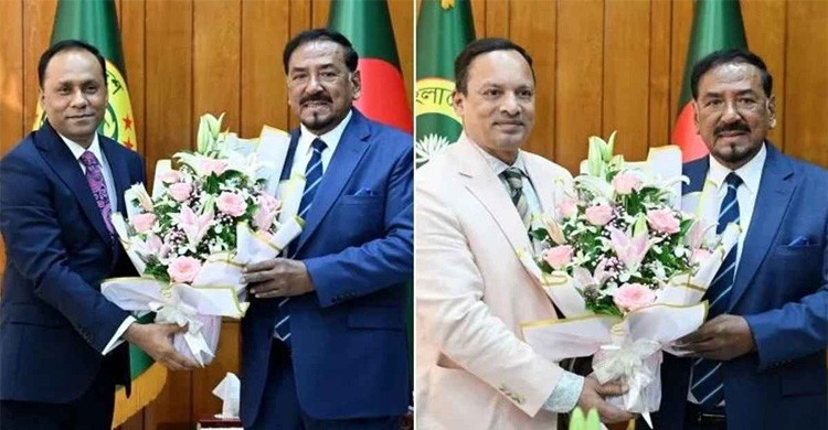 ভারপ্রাপ্ত রাষ্ট্রপতির দায়িত্ব গ্রহণ করায় স্পিকারকে ফুলেল শুভেচ্ছা