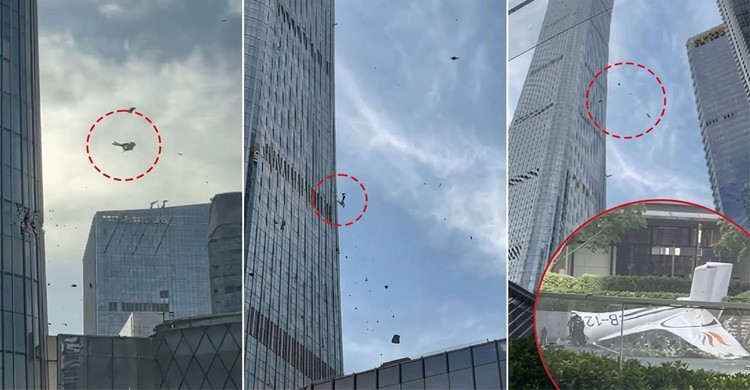 চীনের রাজধানী বেইজিংয়ে ১০৯ তলা ভবনে বিমান বিধ্বস্ত