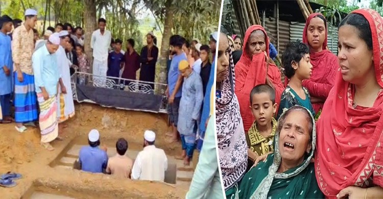 টাঙ্গাইলের ট্রেন দুর্ঘটনায় নিহত পাঁচজনের মরদেহ দাফন, এলাকায় শোকের মাতম