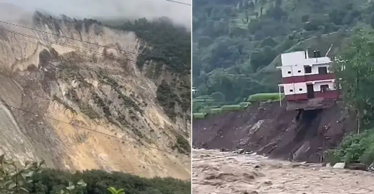 নেপালে চোখের সামনে ধসে পড়ল পাহাড়, নিহত ২৪