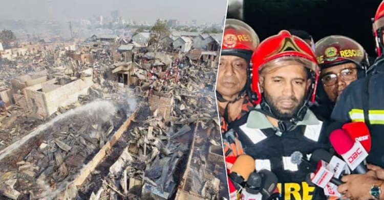 কড়াইল বস্তির আগুনে দেড় হাজার ঘর পুড়েছে: ফায়ার সার্ভিস