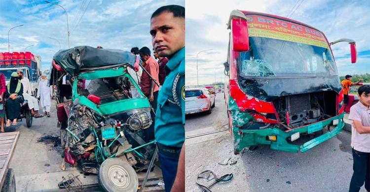 বরিশালে বাস-মাহিন্দ্রার মুখোমুখি সংঘর্ষ, ৩ জনের মৃত্যু